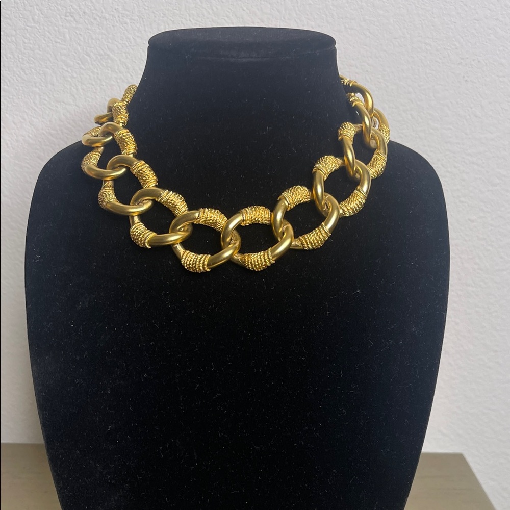Anne Klein Bold Gold Link Necklace